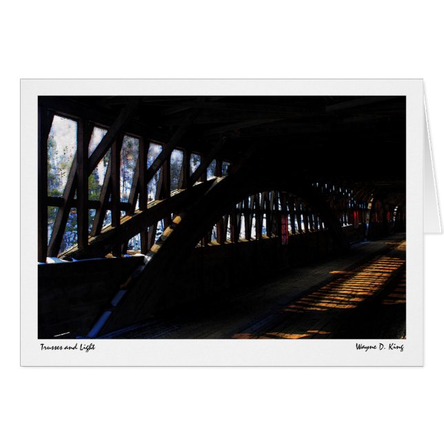 Trusser och ljus hälsningskort (Framsidan Horizontal)