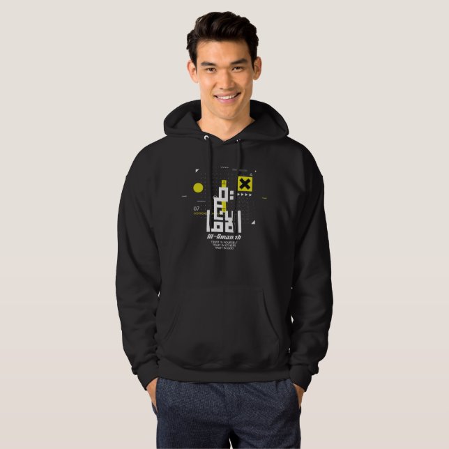 Trust - Amanah på arabiska T-Shirt Hoodie (Hel framsida)