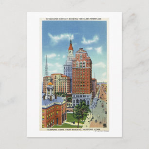 Trust Bldg och Travelers Tower View Vykort