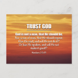TRUST GOD | Christian Encouragement Vykort