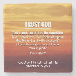 TRUST GOD-nummer 23:19 Christian Inspirational Stenunderlägg