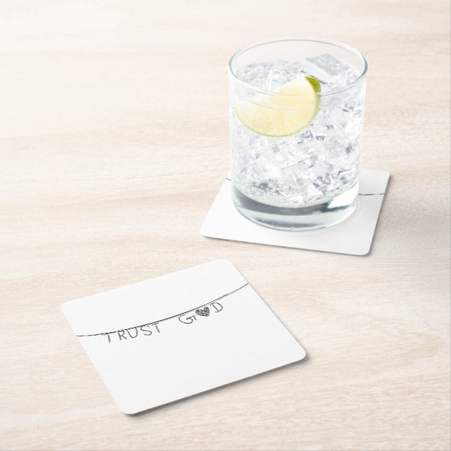 Trust God Underlägg Papper Kvadrat (Insitu)