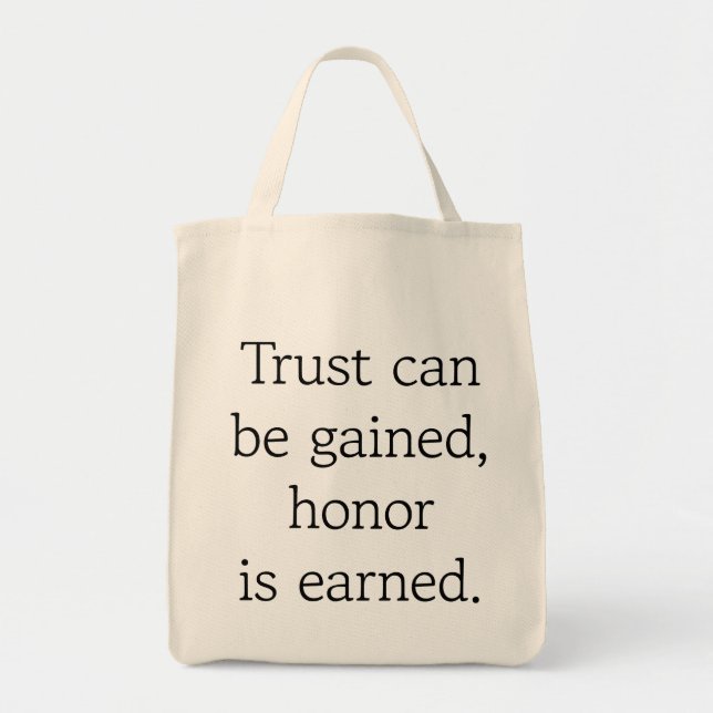 Trust & Honor Livsmedel Tote Bag Tygkasse (Framsidan)
