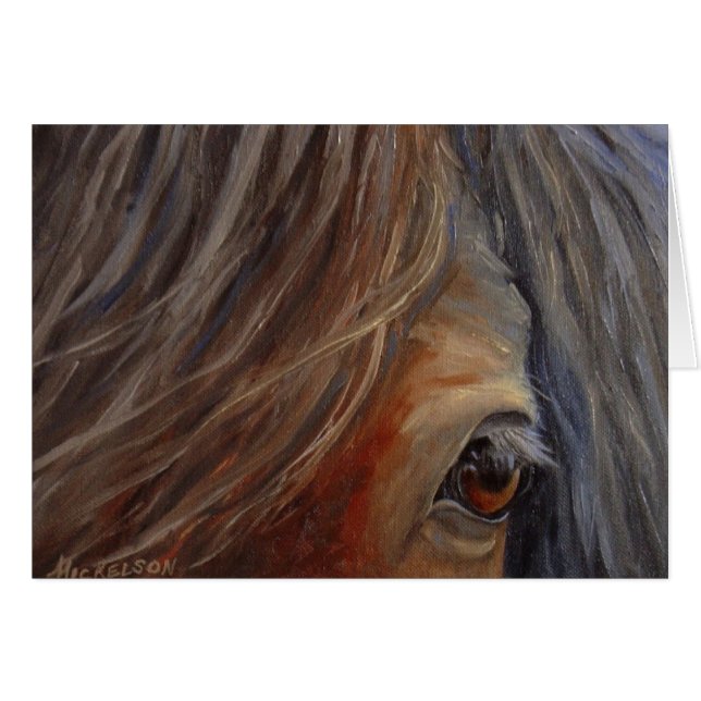 "Trust" Horse Fine Art Tillfällen Greeting Card OBS Kort (Framsidan Horizontal)
