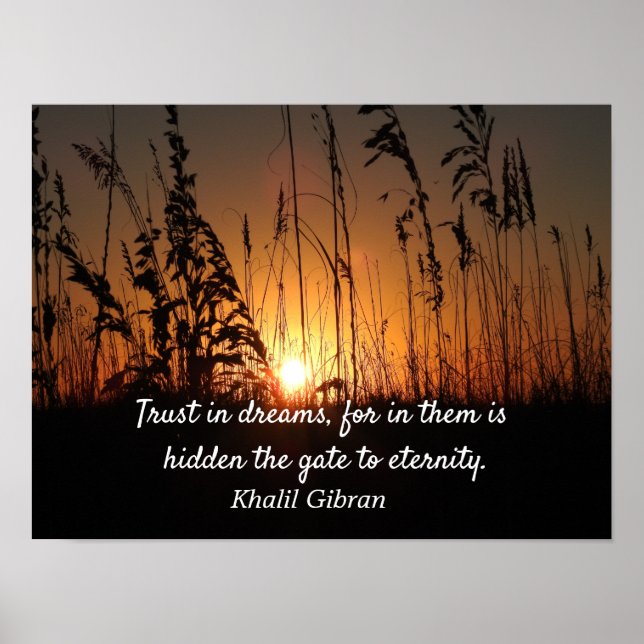 Trust in Dreams-Khalil Gibran-citat Poster (Framsidan)
