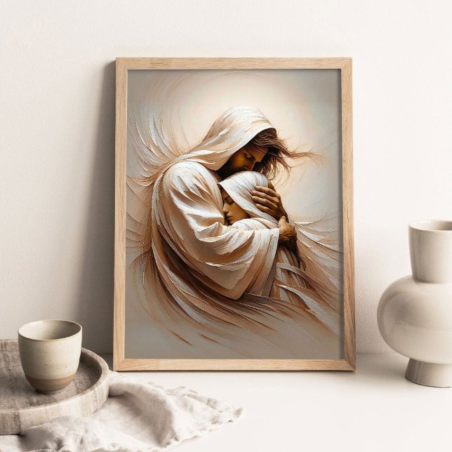 Trust in Him, Christian Art, Jesus Christ and Girl Poster (Skapare uppladdad)