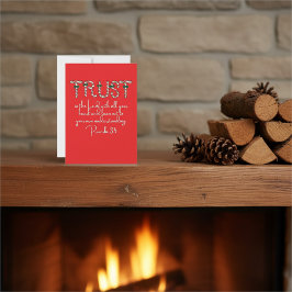 Trust in the Lord Christmas Personalized Card Julkort