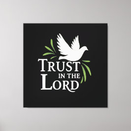 Trust in the Lord White Dove Christian Flat Cards Canvastryck