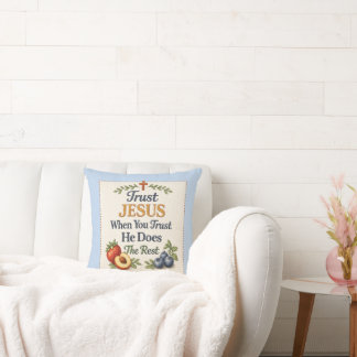 Trust Jesus -Faith Throw Pillow Kudde