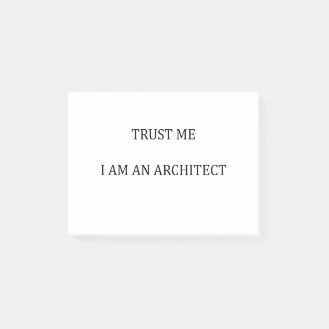 Trust me I am an Architect Post-it Block (Framsida)