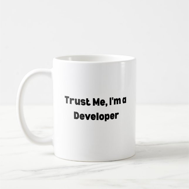 Trust Me I’m a Developer Mugg – Programmerpresent  (Vänster)