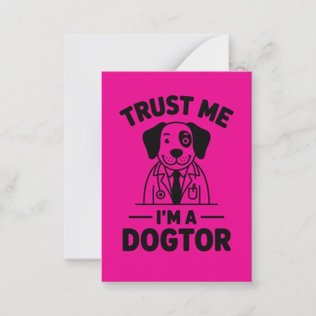 Trust Me I’m a Dogtor Anteckningskort (Framsida)
