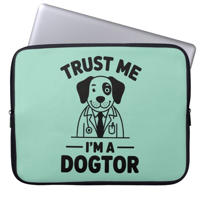 Trust Me I’m a Dogtor Laptop Fodral (Framsidan)