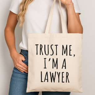 Trust Me I’m a Lawyer Toteväska – Roligt Juristpre Tygkasse