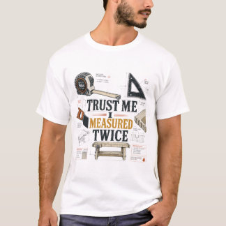 Trust Me I Measured Twice Blåkopie Tee