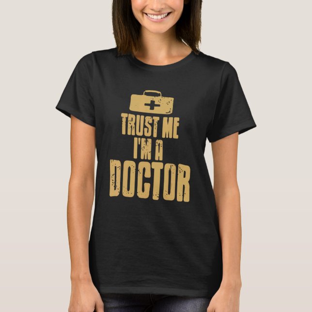 Trust Me I'm A Doctor Retro Cool   Present T Shirt (Framsida)