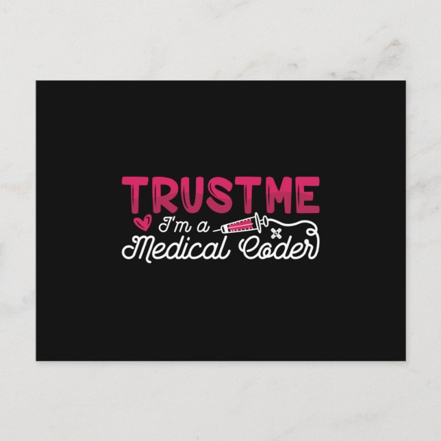 Trust Me I'm A Medical Coder ICD Coding Programmer Vykort (Framsida)