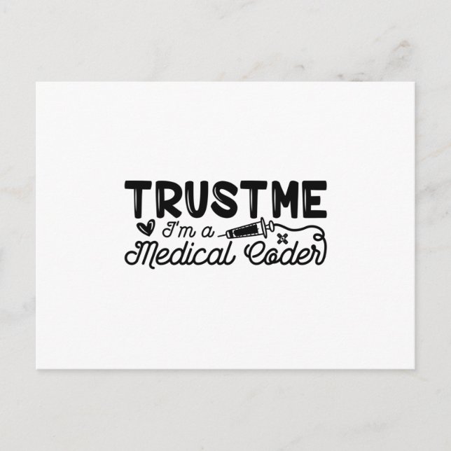 Trust Me I'm A Medical Coder ICD Programmer Coding Vykort (Framsida)