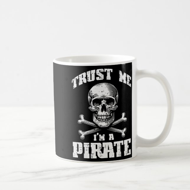 Trust Me Im A Rate Skull Crossbones Funny Men Wome Kaffemugg (Höger)