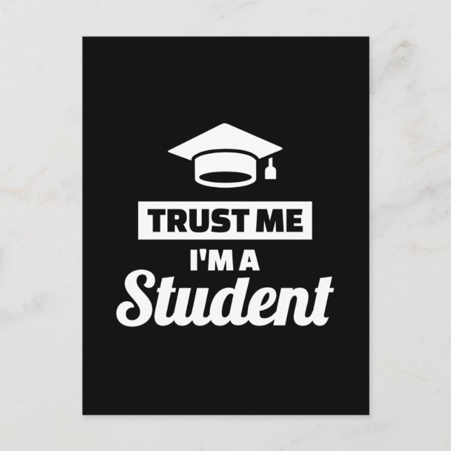 Trust me I'm a Student Vykort (Framsida)