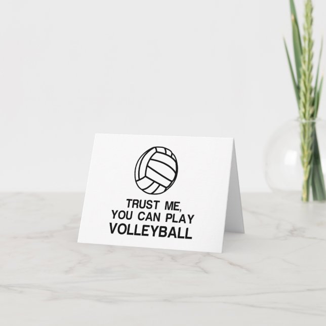 TRUST MIG, DU KAN SPELA VOLLEYBALL HELGKORT (Framsida)