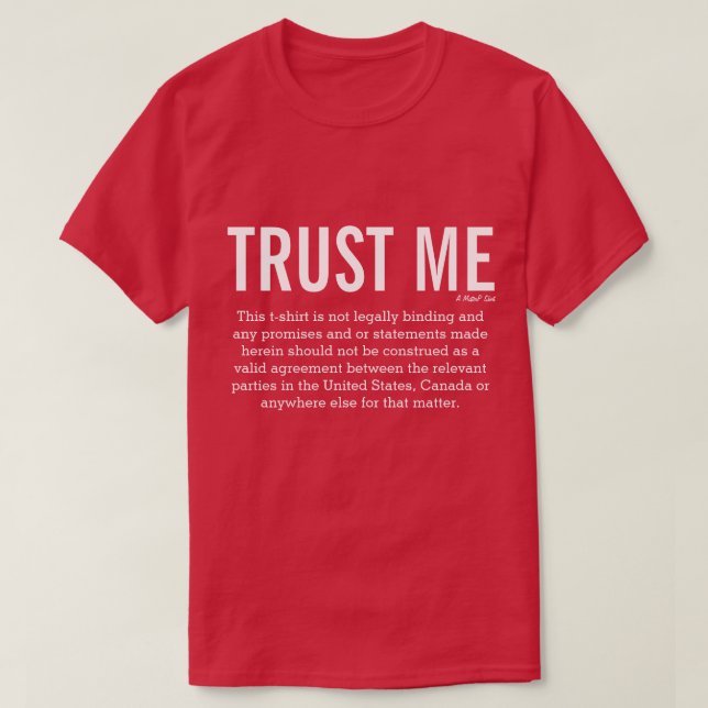 TRUST MIG - EN MisterP-Shirt T Shirt (Design framsida)