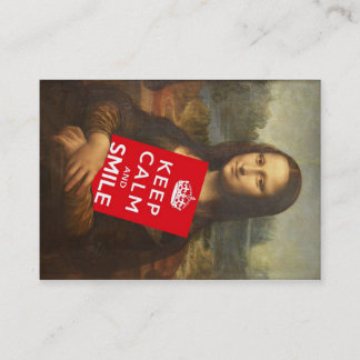 Trust Mona Lisa's Motto Visitkort