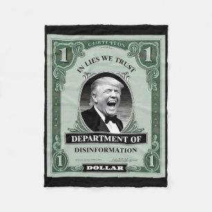 "trust none" - Trump Banknote 1 Fleecefilt
