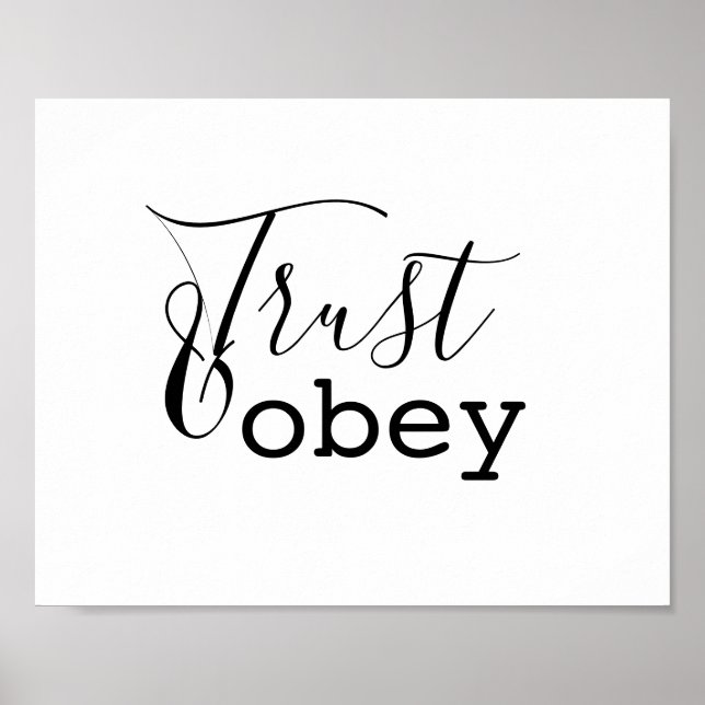 Trust & Obey - Christian Typography Poster (Framsidan)