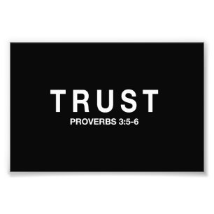 Trust Proverbs 3:5-6 Fototryck