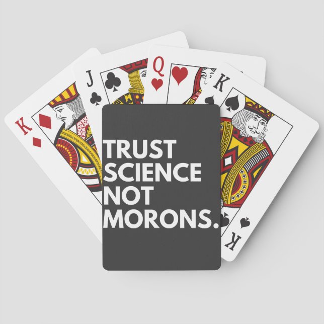 TRUST SCIENCE NOT MORONS CASINOKORT (Baksidan)