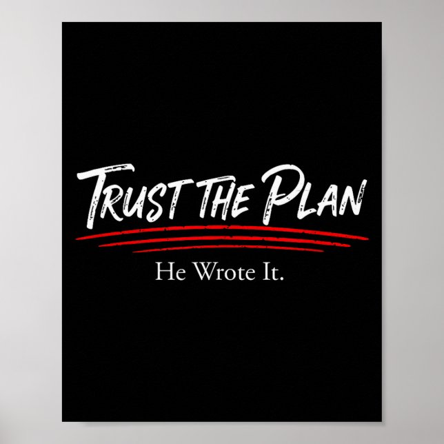 Trust The Plan Christian Men And Women Of Faith Gr Poster (Framsidan)