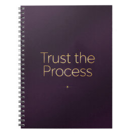 Trust the Process – Elegant Purple Motivational  Anteckningsbok
