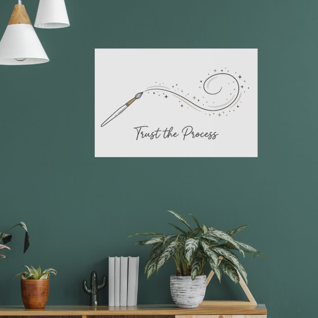 Trust The Process Minimalistisk Affisch (Vardagsrum 1)