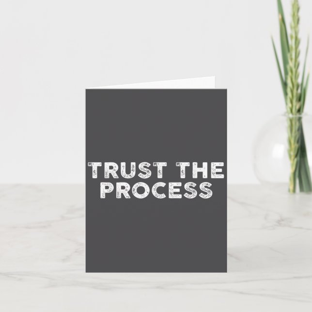Trust The Process Srts Slogan Motivational  Kort (Framsida)