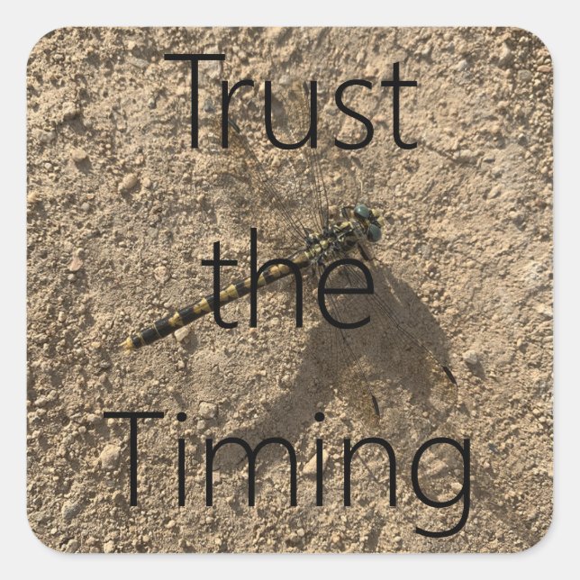 Trust The Timing - Sticker Fyrkantigt Klistermärke (Framsida)
