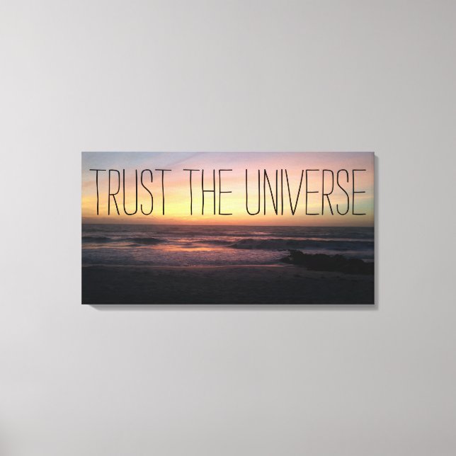 TRUST Universe Beach Sunset Photo Canvastryck (Framsida)