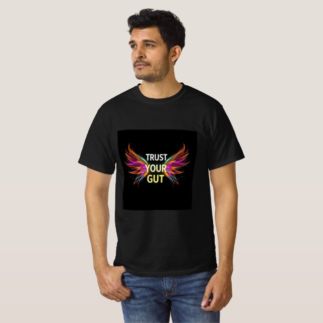 Trust Your Gut T-Shirt | Wings of Discovery Motiva (Hel framsida)