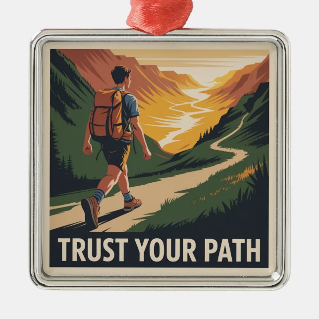 Trust Your Path Julgransprydnad Metall (Framsidan)