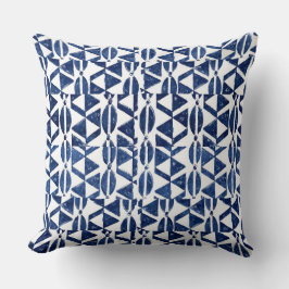 Trustapillen för Indigo Blue Block Print Pillow Kudde