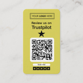 Trustpilot Recensionsförfrågan med Skannbar QR-kod Visitkort
