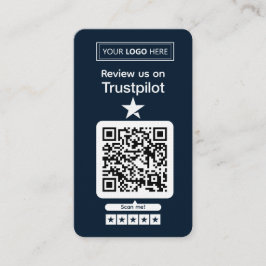 Trustpilot Recensionsförfrågan med Skannbar QR-kod Visitkort