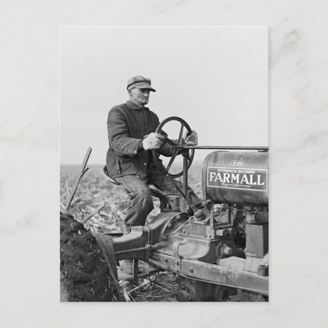 Trusty Old Tractor, 1930-talet Vykort (Framsida)