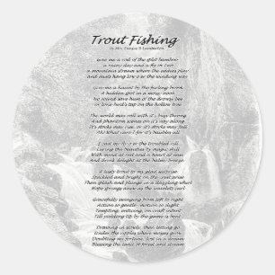Trut Fishing Dikt Runt Klistermärke
