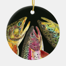 Trut Fishing Julgransprydnad Keramik