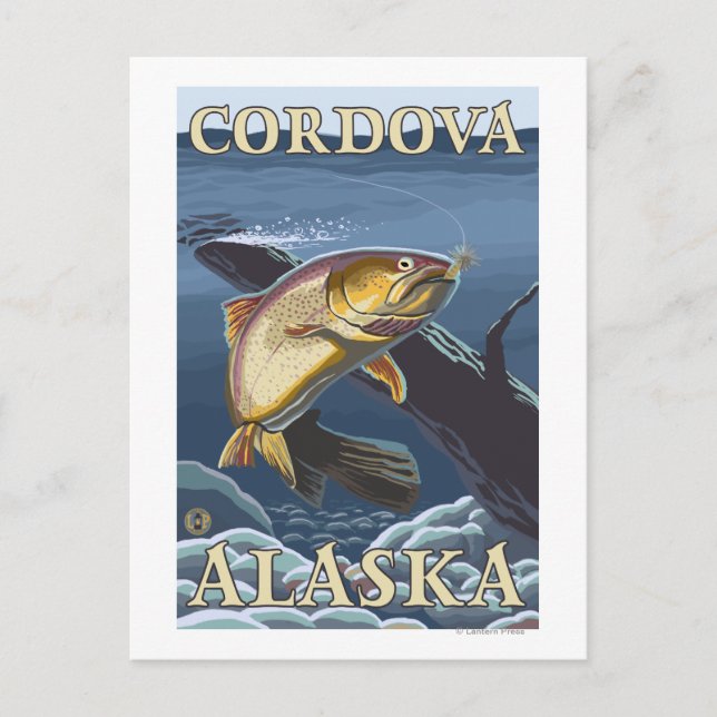 Trut Fishing Kor-Section - Cordova, Alaska Vykort (Framsida)