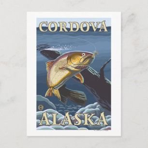 Trut Fishing Kor-Section - Cordova, Alaska Vykort