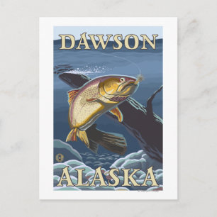 Trut Fishing Kor-Section - Dawson, Alaska Vykort