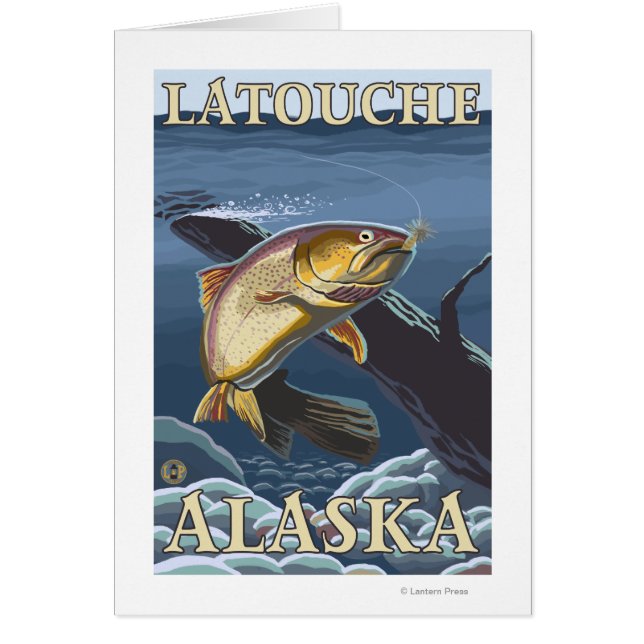 Trut Fishing Kor-Section - Latouche, Alaska Hälsningskort (Framsidan)