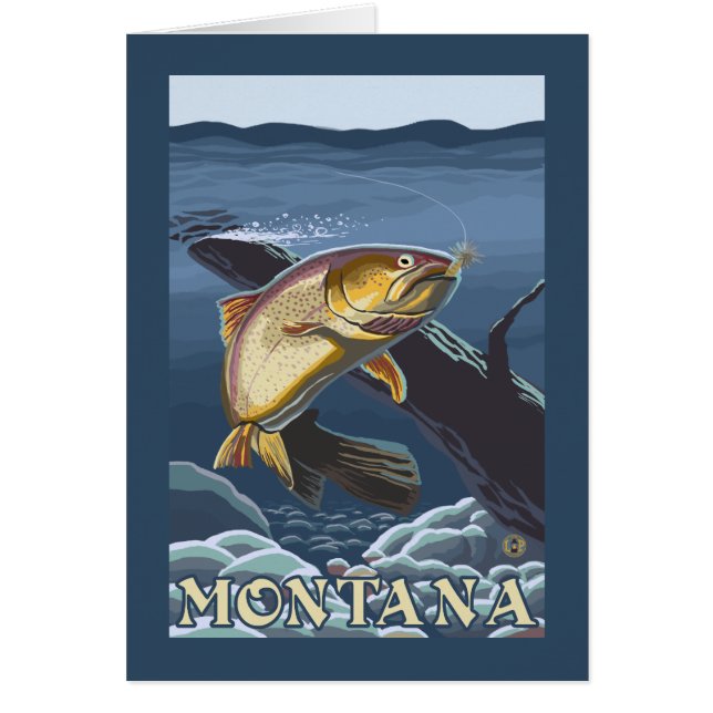 Trut Fishing Kor-Section - Montana Hälsningskort (Framsidan)